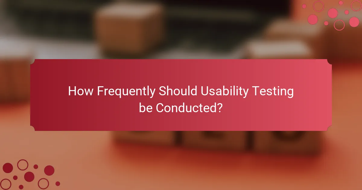How Frequently Should Usability Testing be Conducted?