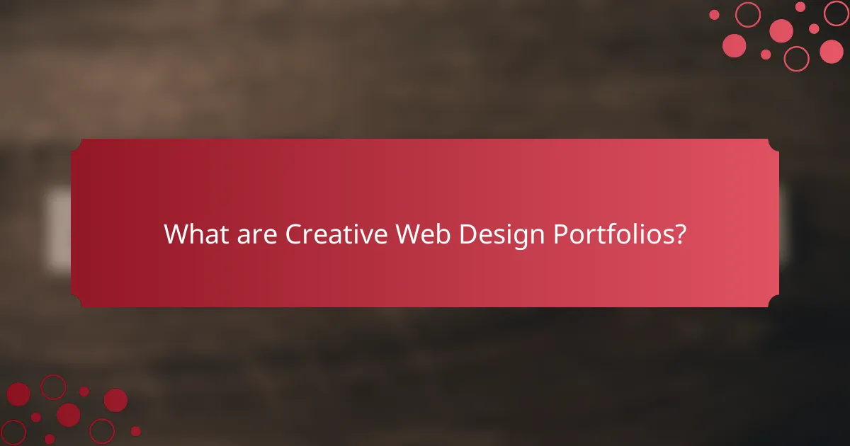 What are Creative Web Design Portfolios?